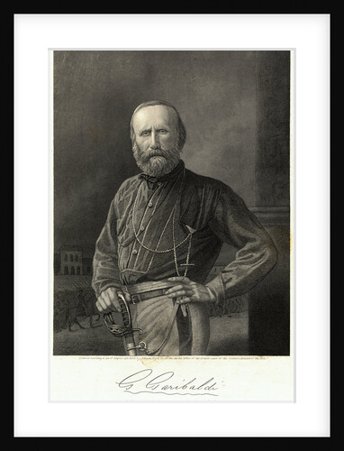 Portrait of Giuseppe Garibaldi with Sword by Anonymous