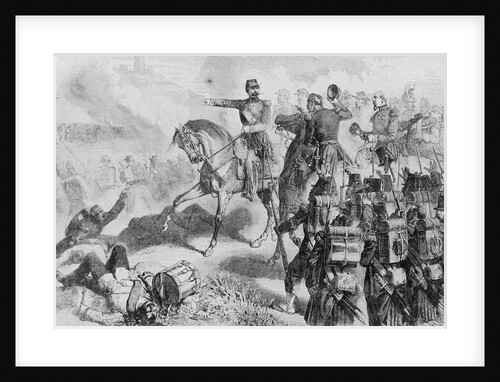 Illustration of Napoleon at the Battle of Solferino by Anonymous