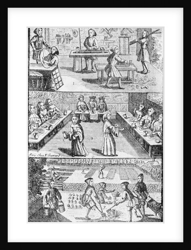French Illustration of Trappist Monks at Work by Anonymous