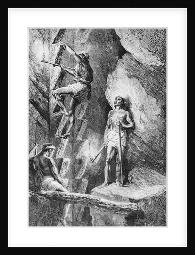 Mining Scene with Lamp for Excavating by Anonymous