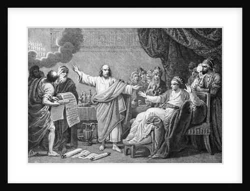 Print of Daniel Interpreting the Dreams of Nebuchadnezzar by Anonymous