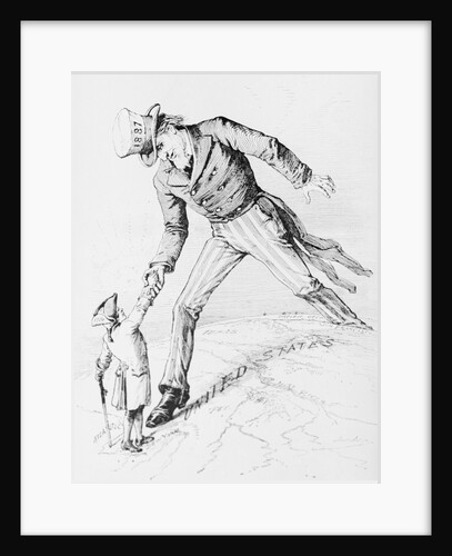 Depiction of Uncle Sam as 1776 and 1887 by Anonymous