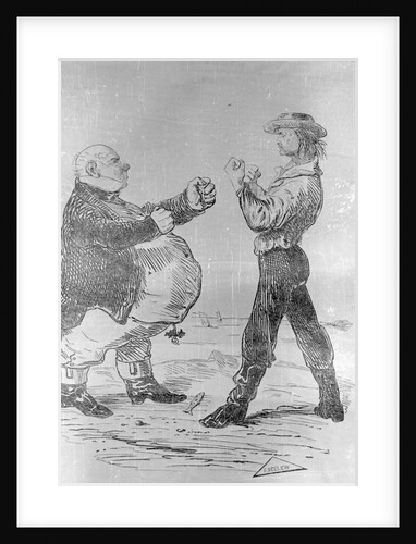 Woodcut Depicting Uncle Sam and Brother Jonathan by Anonymous