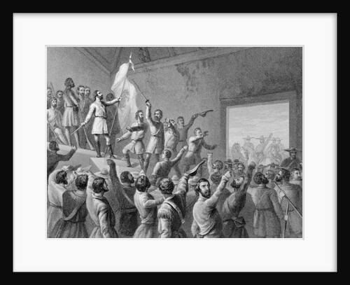 John Charles Fremont Raising Flag by Anonymous