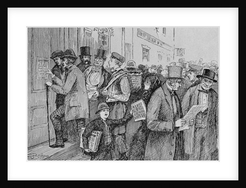 Illustration of the Closing of New York Banks, 1857 by Anonymous