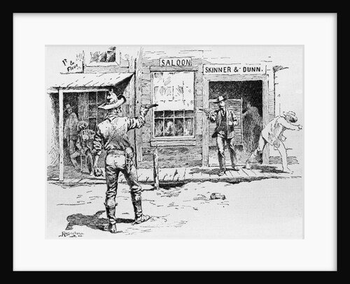 Gun Fight in Mining Town by Anonymous