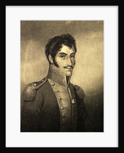 Detail from Portrait of Simon Bolivar by M.N. Bate