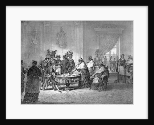 Napoleon Signing Treaties with Pope in 1797 by Anonymous