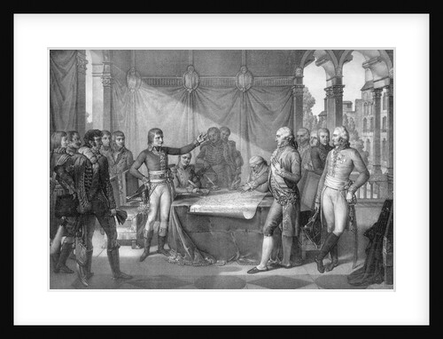 Napoleon at Signing of Treatise of Loeben by Anonymous