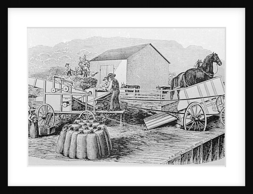 Illustration of Threshing Machinery by Anonymous