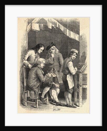 Illustration of Benjamin Franklin as a Young Printer by Anonymous