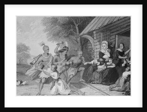 Indians Attacking Pioneer Block House by Anonymous