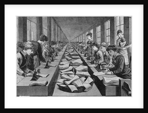 Seamstress Assembly Line in Factory by Anonymous