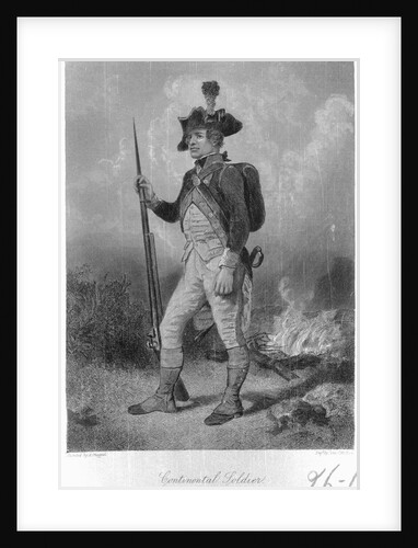 Engraving of a U.S. Continental Soldier by John C. McRae