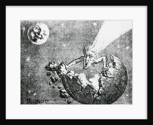 Perception of Earth and Comet Encounter from 1857 by Anonymous