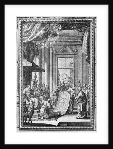 King Solomon and Architects Discussing Building of His Temple by Anonymous
