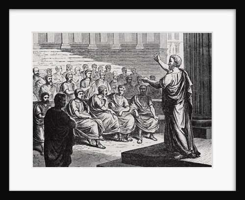 Demosthenes Delivering His Oration Against Philip of Macedonia by Anonymous
