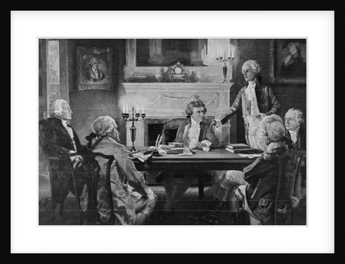Alexander Hamilton Mapping Out Currency Plan by Anonymous