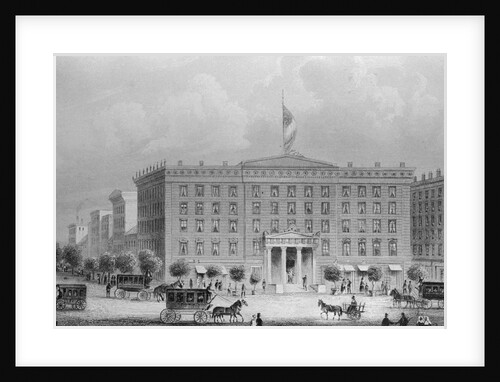 View of Astor House in New York by Anonymous