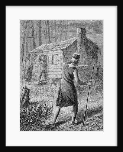 Book Illustration of Johnny Appleseed Warning Pioneers of Approaching Indians by Anonymous