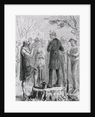 Johnny Appleseed Preaching to Preacher by Anonymous