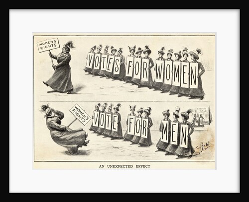 Cartoon of Woman's Suffrage by Anonymous