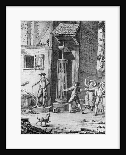 Pillory in Bern Switzerland During 18th Century by Anonymous