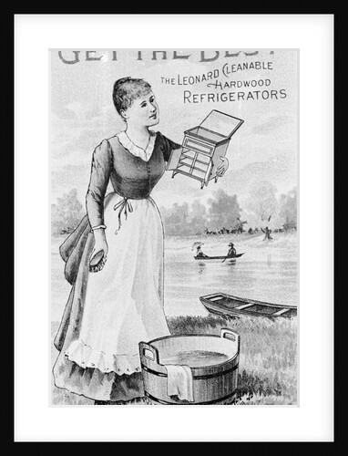 Illustration Promoting New Refrigerator Invention by Anonymous