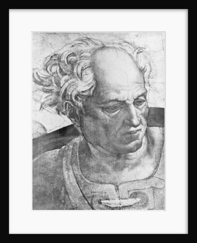 Detail of The Prophet Joel from the Sistine Chapel Ceiling Fresco Series by Michelangelo