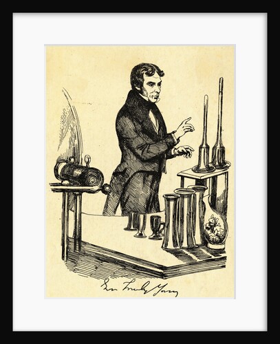 Portrait of Michael Faraday Author of Chemical Manipulations Working in Laboratory by Anonymous
