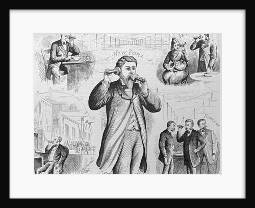 People Using Early Telephone by Anonymous
