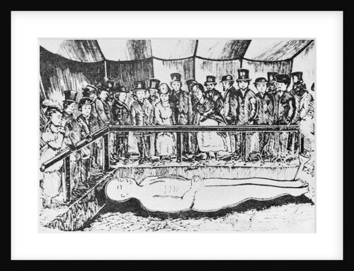 Illustration of People Observing the Cardiff Giant by Anonymous