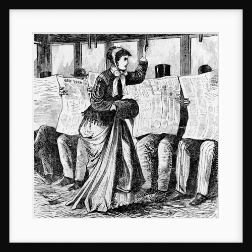 Woman Riding Train by Anonymous