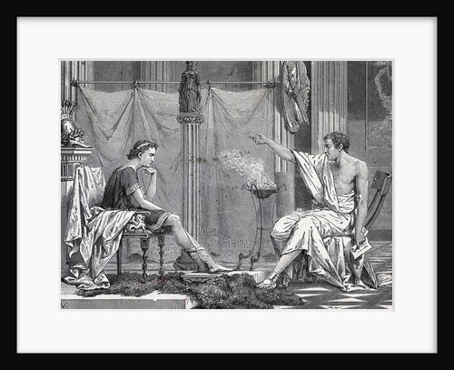 Illustration of Aristotle Teaching a Young Alexander the Great by Anonymous