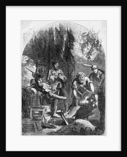 Captain Kidd Concealing Treasure in a Cavern by Anonymous