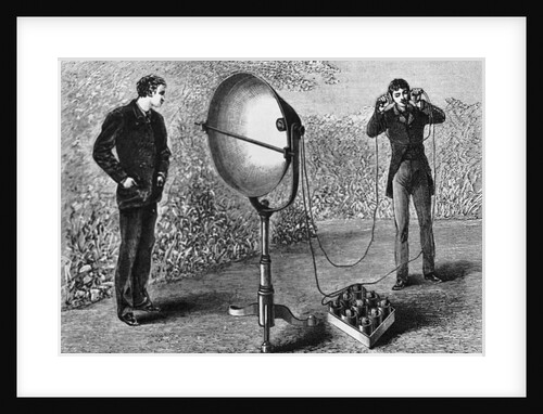 Illus/Men Experiment W/Photophone Receiv by Anonymous