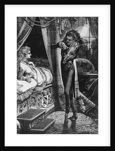 Nicolo Paganini Playing Violin by Anonymous