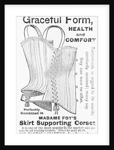 Advertisement for Madame Foy's Skirt Supporting Corset by Anonymous