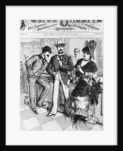 Woman Drinking at Bar by Anonymous