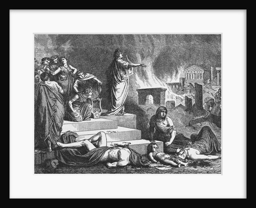 Nero Fiddling While Rome Burns by Anonymous