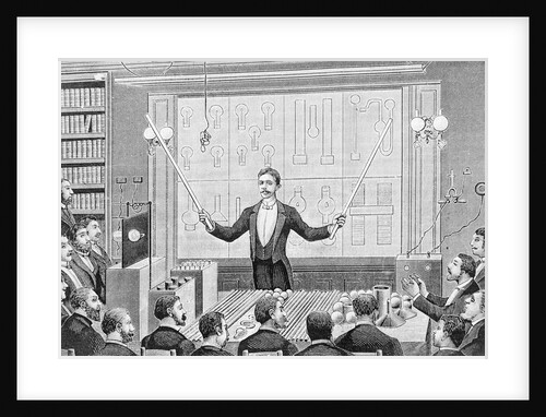 Tesla Nikola Lecturing by Anonymous