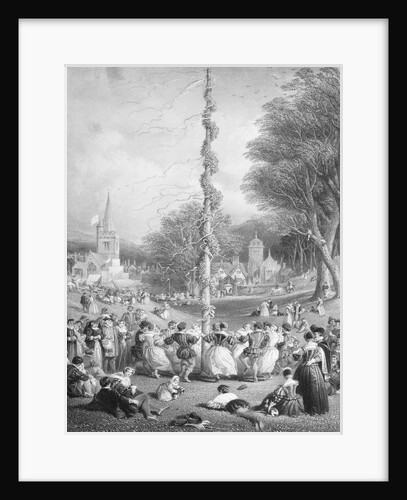 Merry Makers Dancing Around May Pole by Anonymous