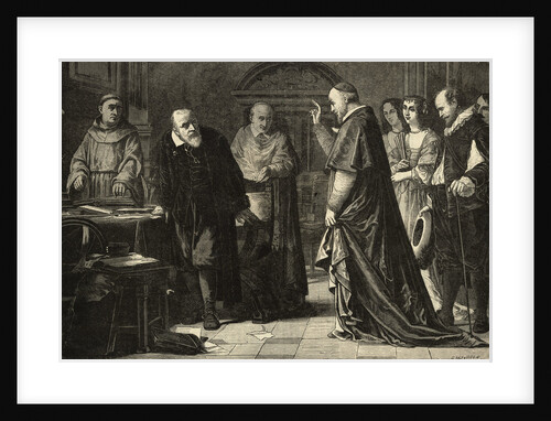 Galileo (Left) Meets with Church Leaders by Anonymous