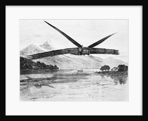 Steam Engined Airplane Flying by Anonymous