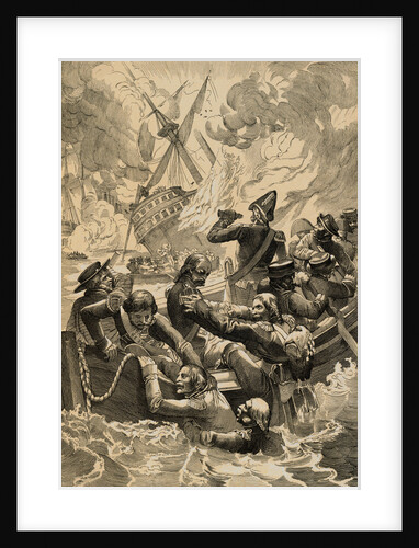 Illustration of the Battle of the Nile by Anonymous