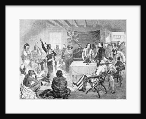 Depiction of Meeting on U. S. and Indian War by Anonymous