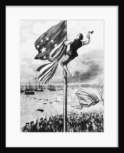 John Van Arsdale Raising the Flag by Anonymous