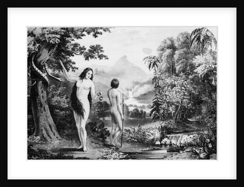 Adam and Eve in Garden of Eden by Anonymous