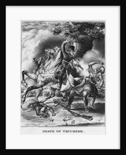 Print Depicting the Death of Tecumseh by Anonymous