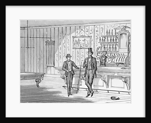 Illustration of Men in a Bar by Anonymous